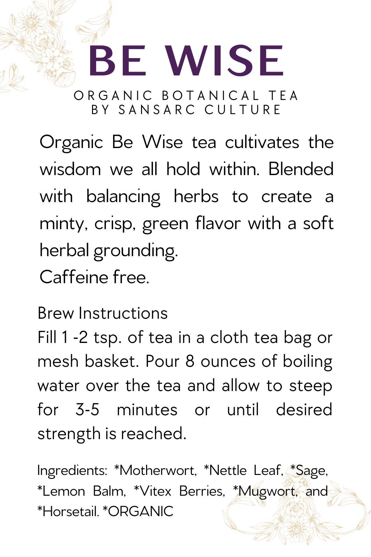 Altar-Be Wise Tea