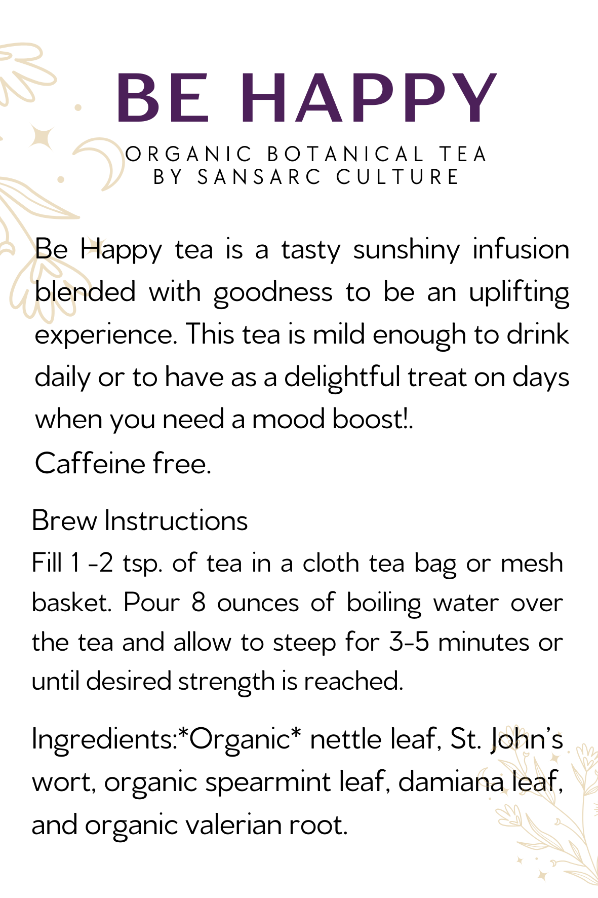 Altar-Be Happy Tea