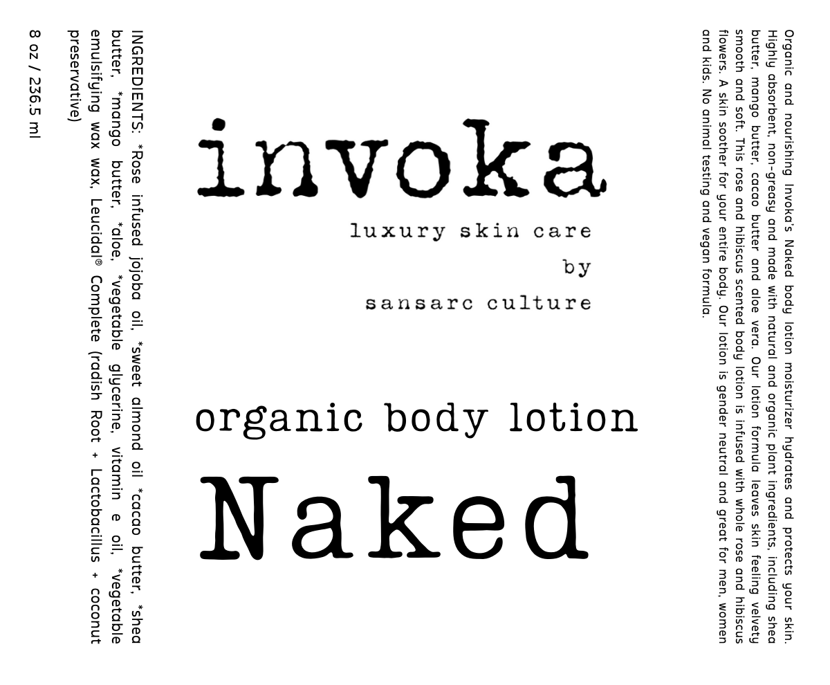 Invoka Naked Whipped Organic Body Lotion