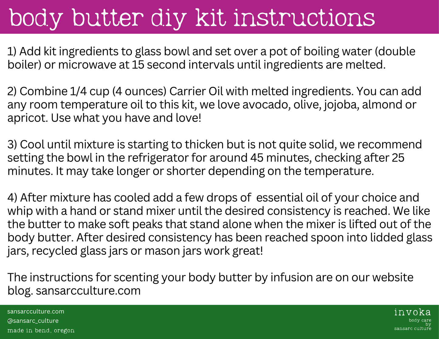 Body Butter DIY Kit