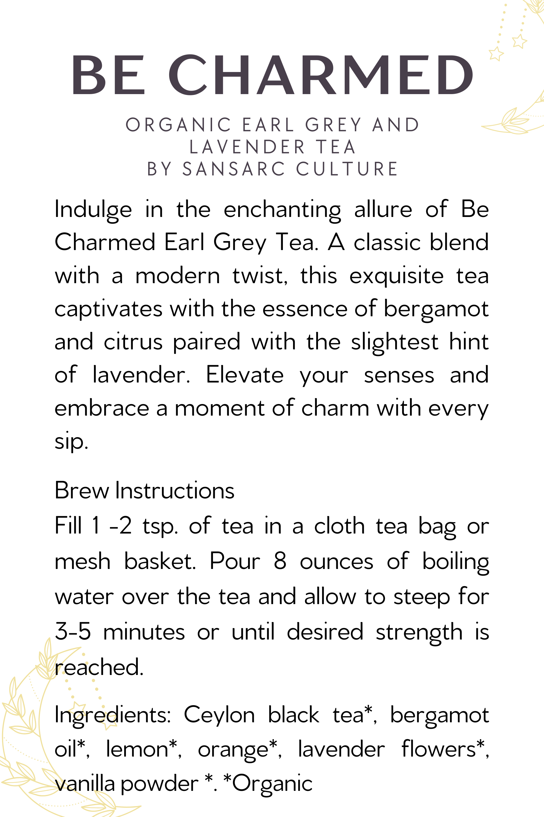 Altar-Be Charmed Tea-Earl Grey Blend