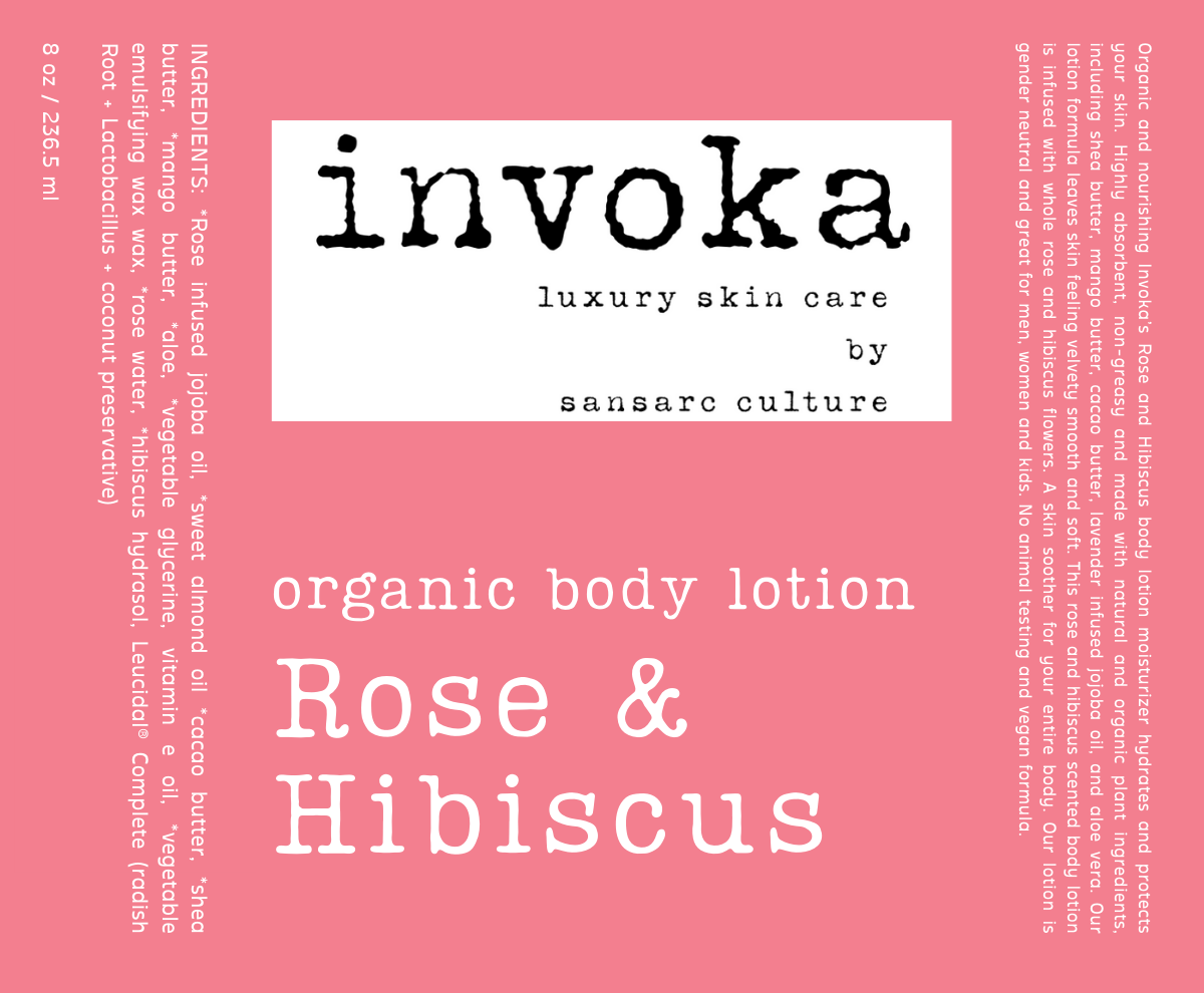 Invoka Rose and Hibiscus Whipped Organic Body Lotion