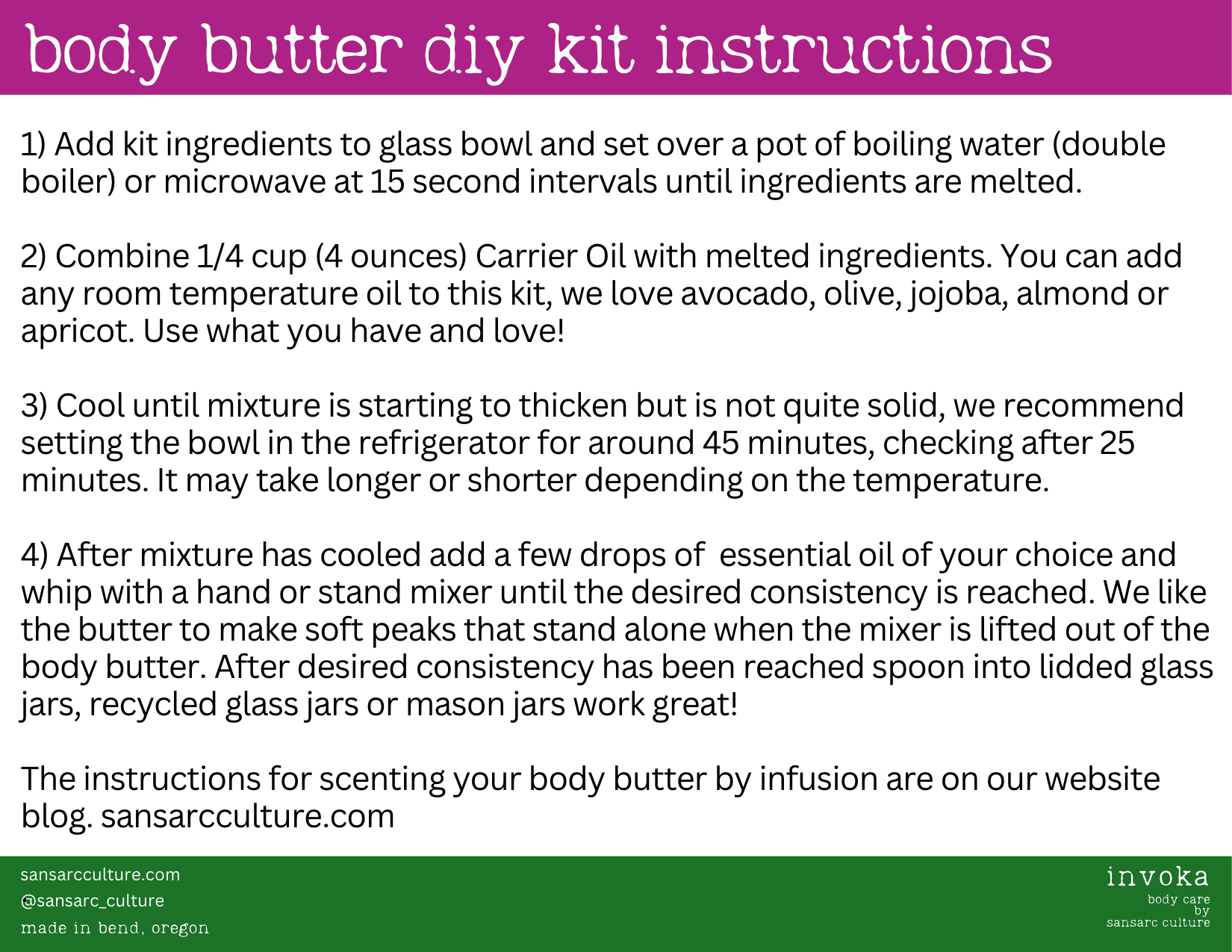 Make Your Own: Body Butter / Lotion Starter Kit - Stansfield's Fragrance  Oils Ltd