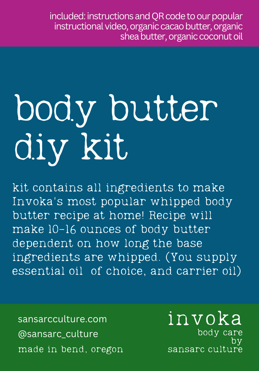 Invoka-Body Butter DIY Kit