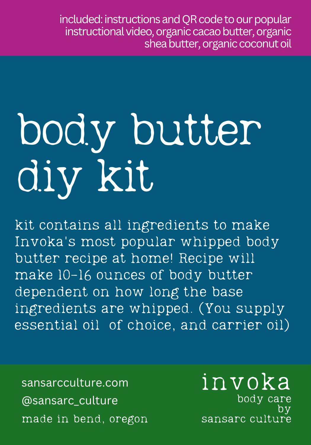 Homemade Body Butter DIY Kit